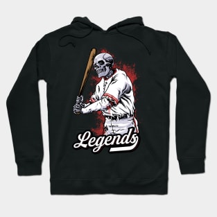 Skull Legends Baseball Player Hoodie